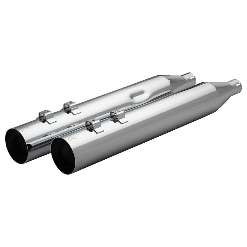 クロームワークス 4インチ HPプラス・ストレートカット スリップオンマフラー (クローム) 2009～2016 ツーリング