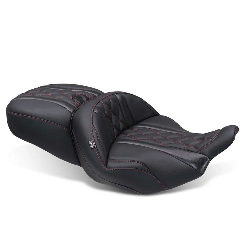 ワンピース・デラックスツーリングシート (ダイアモンド/レッドステッチ)