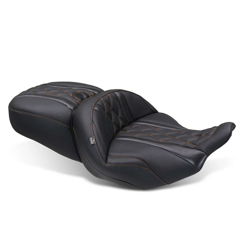 ワンピース・デラックスツーリングシート (ダイアモンド/オレンジステッチ)