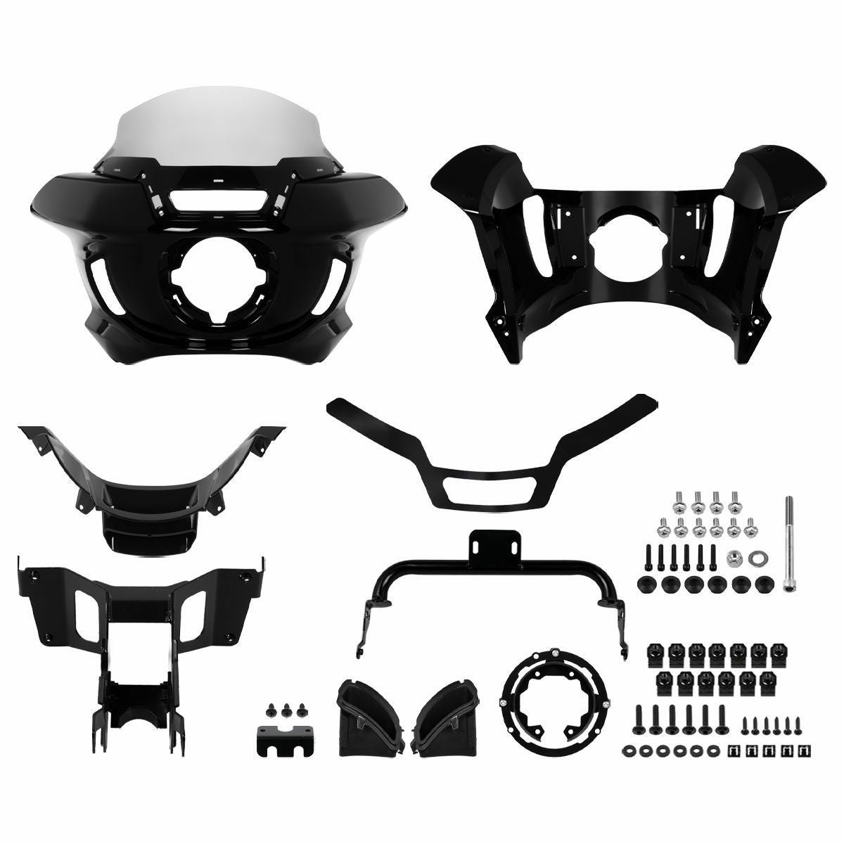 純正カラー仕上げ FXLRSTスタイル フェアリングキット ビビッドブラック スモークシールド HogWorkz（ホグワークズ） 3