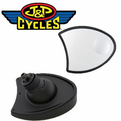 J＆P Cycles　ドレッサーフェアリングミラー　ブラック-01