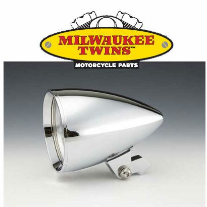 Milwaukee Twins ブレットスタイル・ヘッドライトキット　4-1/2インチ-01