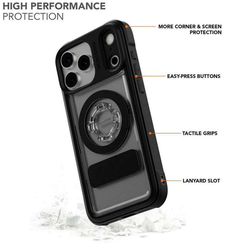 ロックフォーム iPhone 17 Pro Max Ruggedケース (クリスタル) 