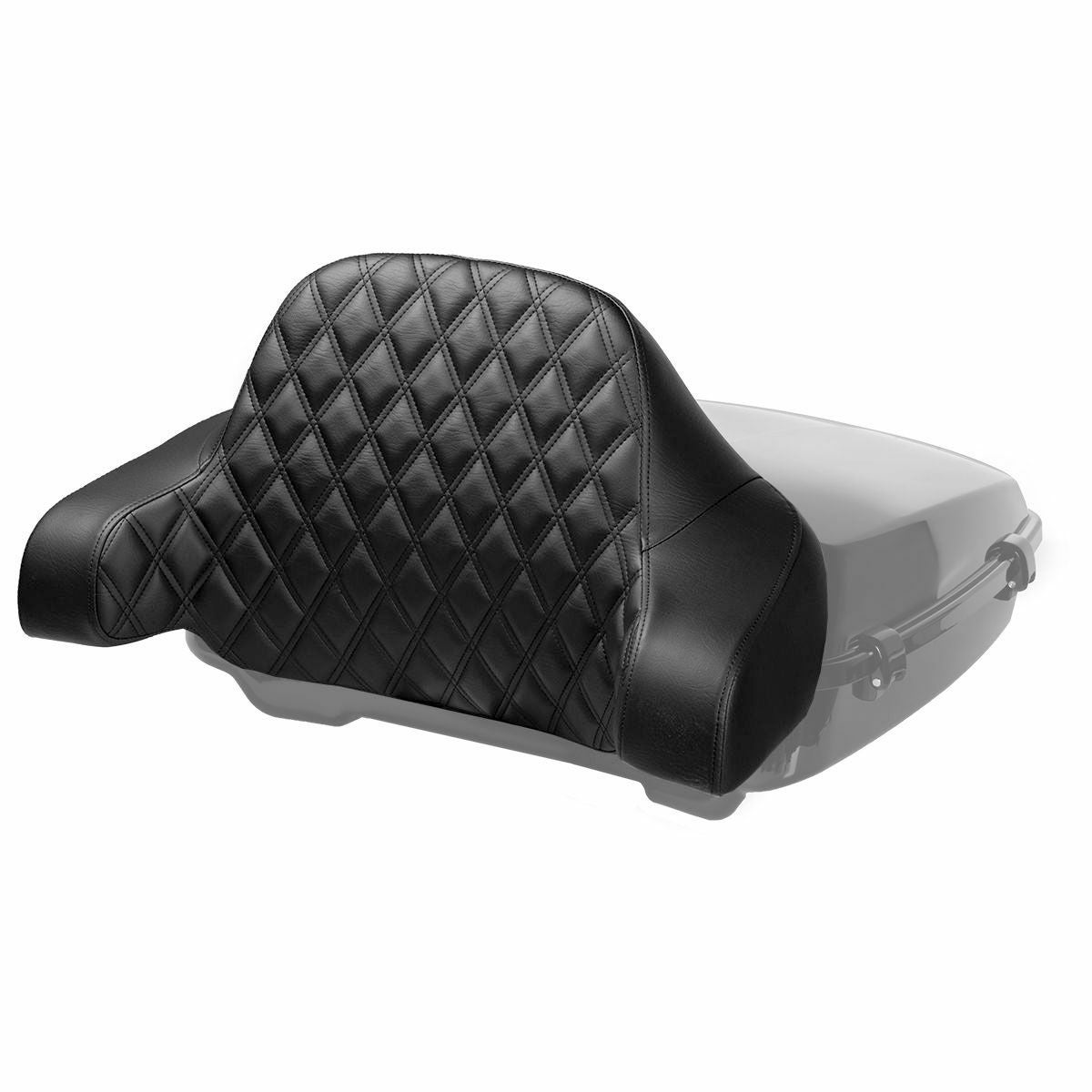 2014以降 ツーリング チョップドツアーパック用 チョップドバックレスト ブラックダイアモンドステッチ HogWorkz（ホグワークズ）