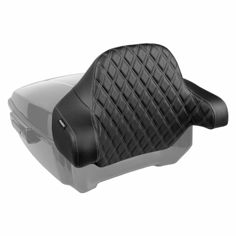 2014以降 ツーリング キングツアーパック用 バックレスト シルバーダイアモンドステッチ HogWorkz（ホグワークズ）