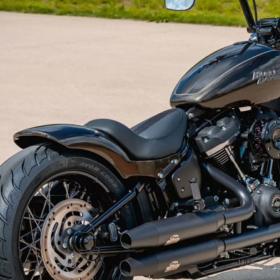 サンダーバイク スチールリアフェンダー 18インチ x 200mm用 レザー