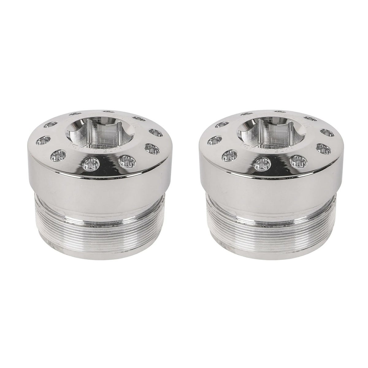 アルミビレット・フォークチューブキャップ (クローム)