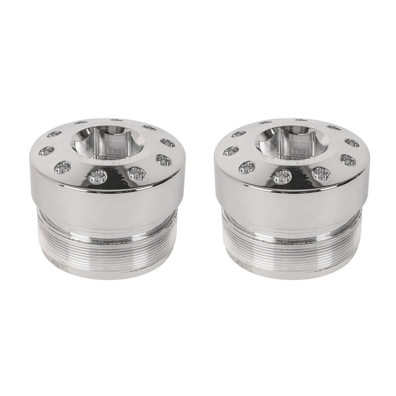 アルミビレット・フォークチューブキャップ (クローム)