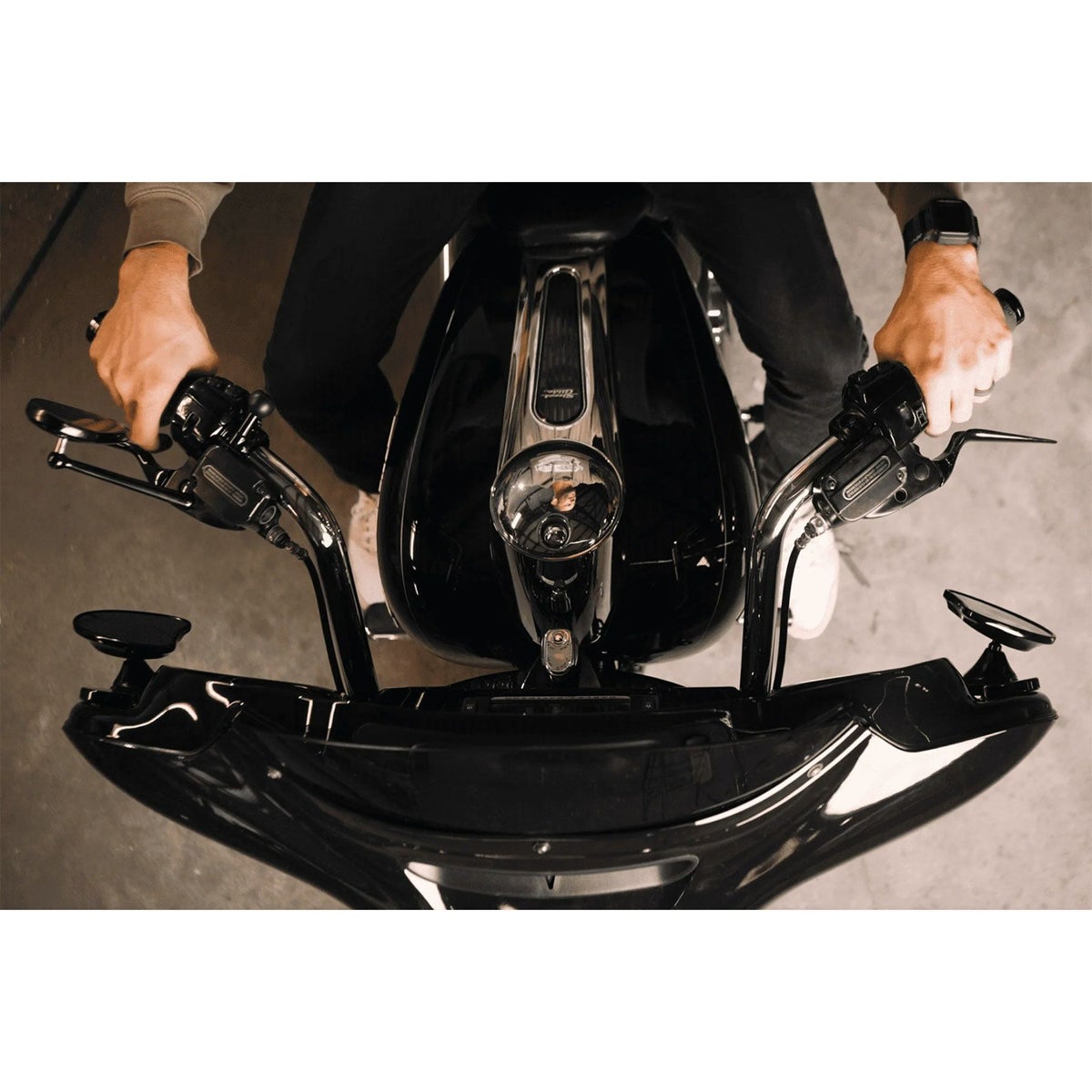 レデュースリーチ・配線済ハンドルバー (グロスブラック)3