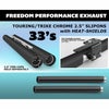 1995～2016 ツーリング 2.5インチ スリップオンマフラー 33インチ ブラック フリーダムパフォーマンス 3
