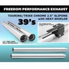 1995～2016 ツーリング 2.5インチ スリップオンマフラー 39インチ クローム フリーダムパフォーマンス 3