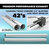 1995～2016 ツーリング 2.5インチ スリップオンマフラー 42インチ クローム フリーダムパフォーマンス 3