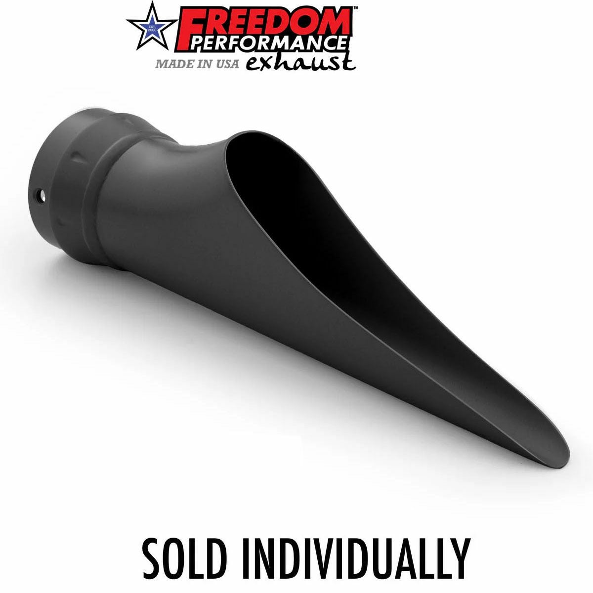 2.5インチ スリップオンマフラー用 CREEPER エンドキャップ ブラック フリーダムパフォーマンス 2