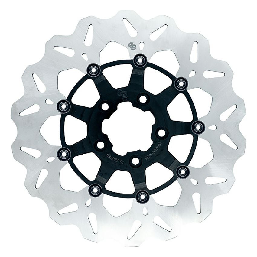 フローティングウェーブ・11.8インチ リアブレーキローター (ブラック)