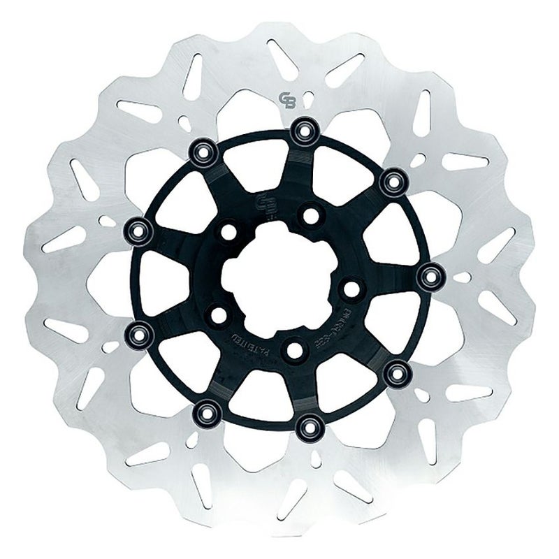 フローティングウェーブ・11.8インチ リアブレーキローター (ブラック)