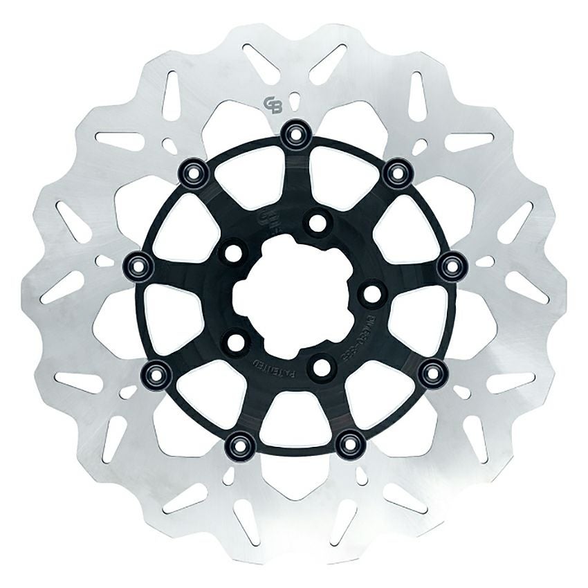 フローティングウェーブ・11.8インチ リアブレーキローター (ブラック/コントラスト)