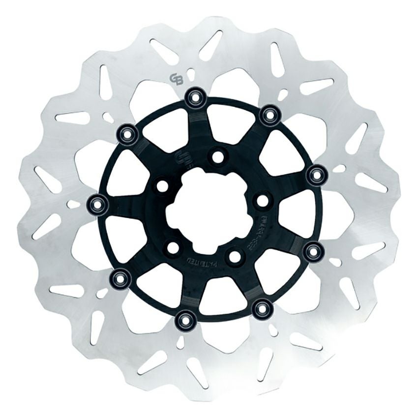 フローティングウェーブ・320mm フロントブレーキローター (ブラック)