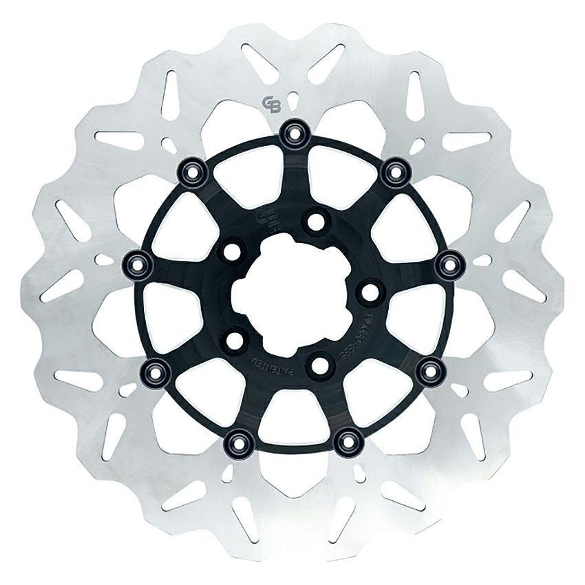 フローティングウェーブ・320mm フロントブレーキローター (ブラック/コントラスト)