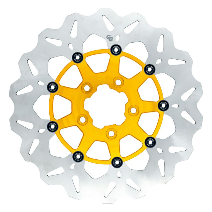 フローティングウェーブ・320mm フロントブレーキローター (ゴールド)