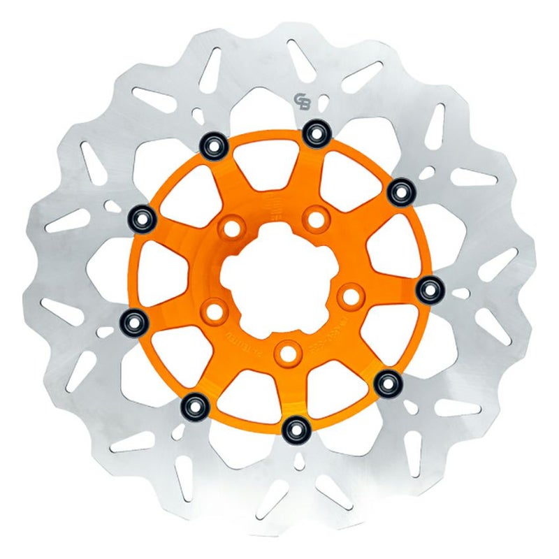 フローティングウェーブ・320mm フロントブレーキローター (オレンジ)