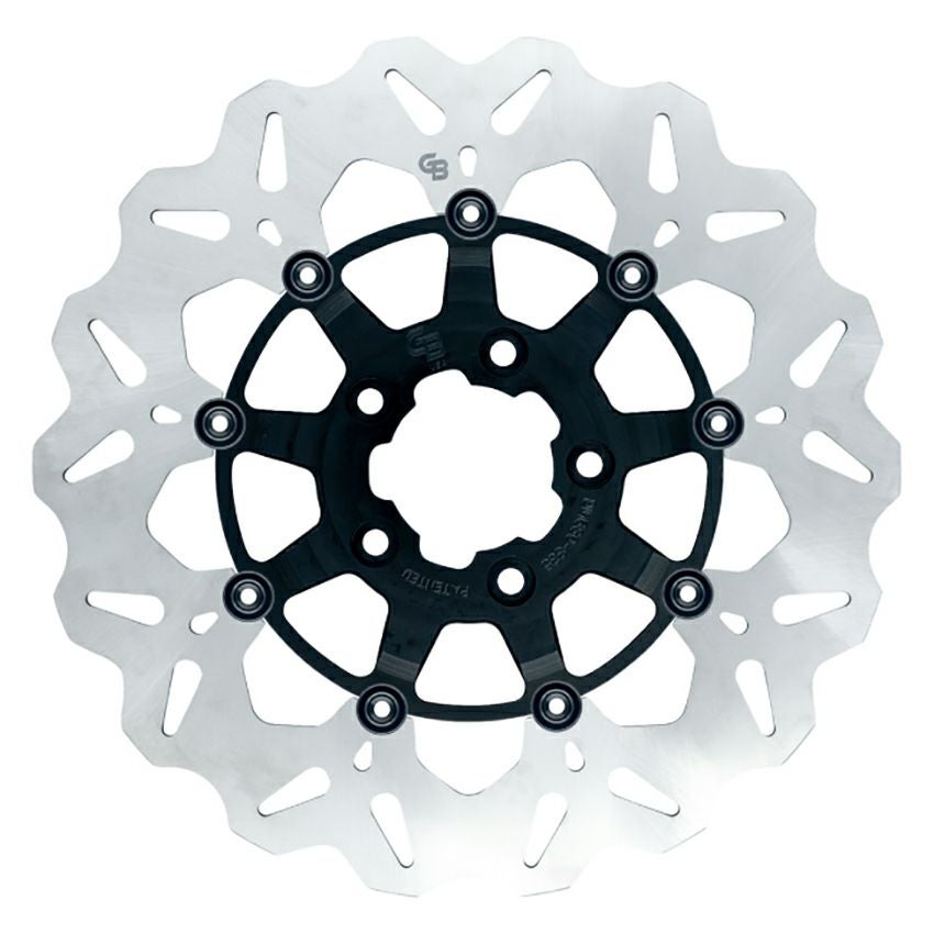 フローティングウェーブ・11.8インチ フロントブレーキローター (ブラック)