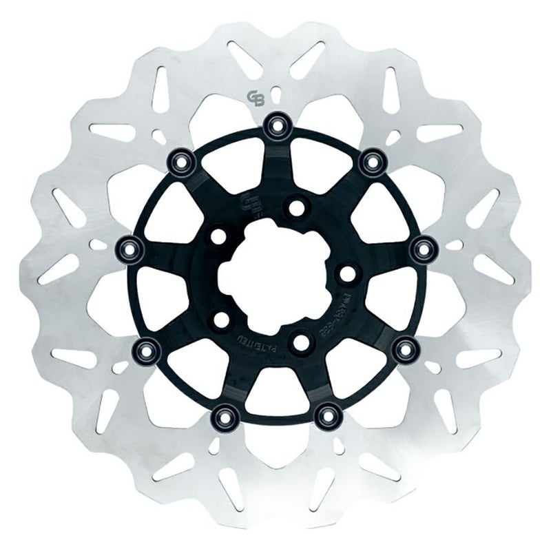 フローティングウェーブ・11.8インチ フロントブレーキローター (ブラック)