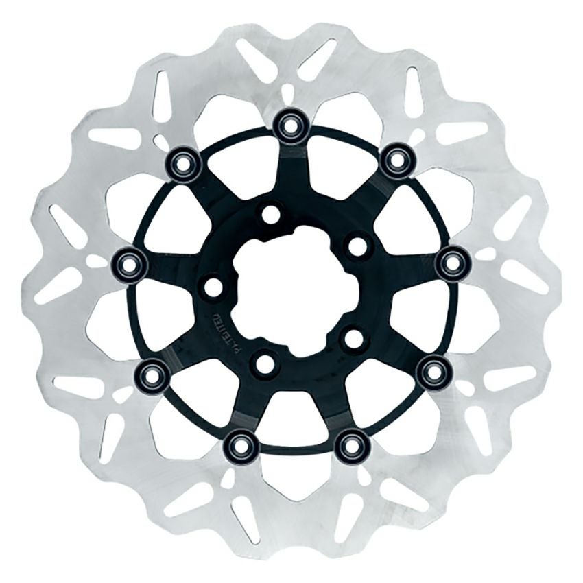 フローティングウェーブ・11.5インチ リアブレーキローター (ブラック)