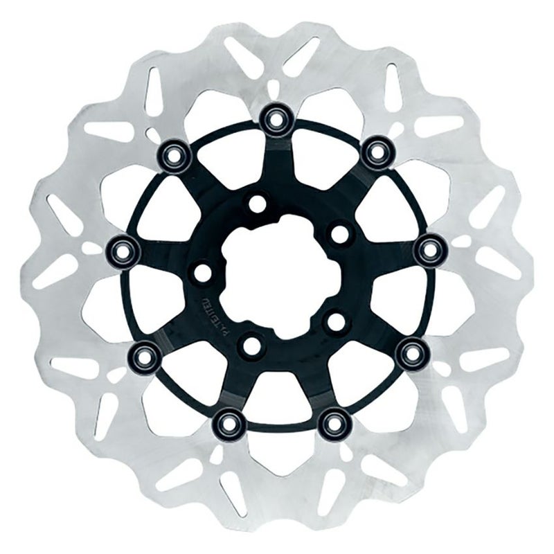 フローティングウェーブ・11.5インチ リアブレーキローター (ブラック)