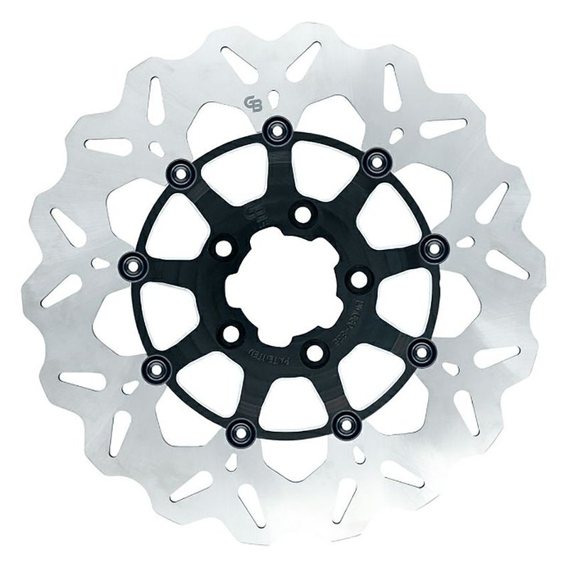 フローティングウェーブ・11.5インチ リアブレーキローター (ブラック/コントラスト)