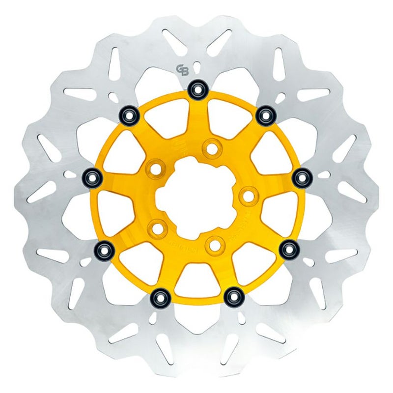 フローティングウェーブ・11.5インチ リアブレーキローター (ゴールド)