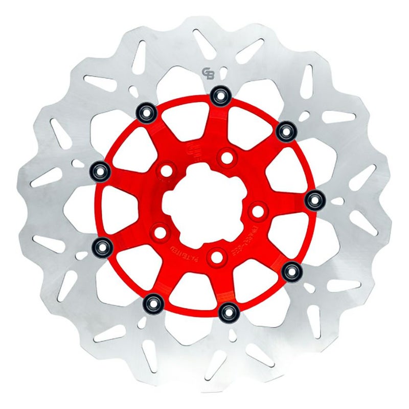 フローティングウェーブ・11.5インチ リアブレーキローター (レッド)