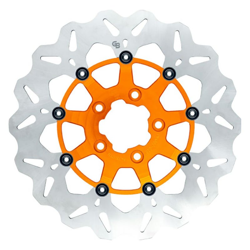 フローティングウェーブ・11.5インチ リアブレーキローター (オレンジ)