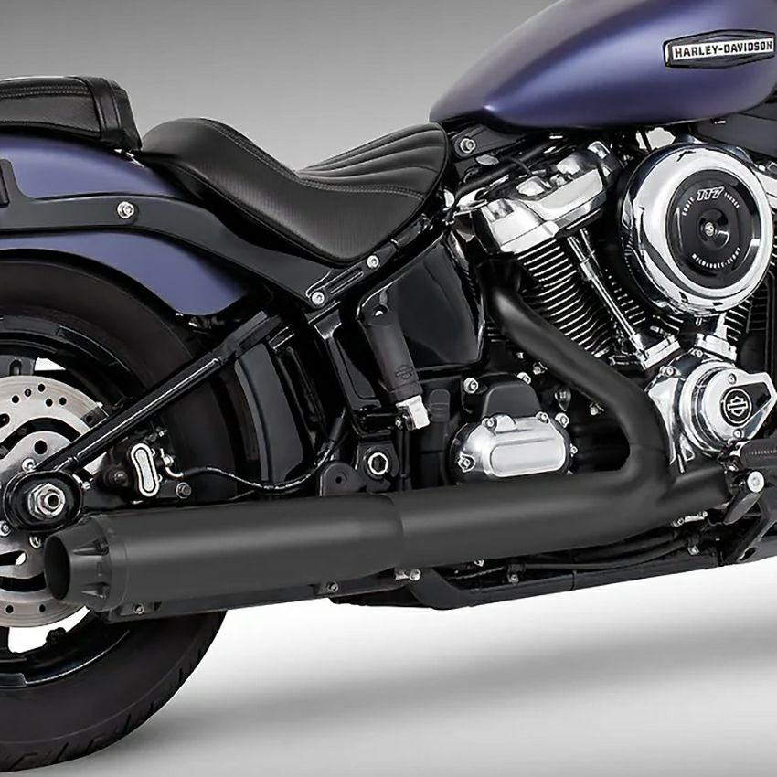 インチ・スリップオンマフラー アメリカンアウトロー （ブラック/ブラック)