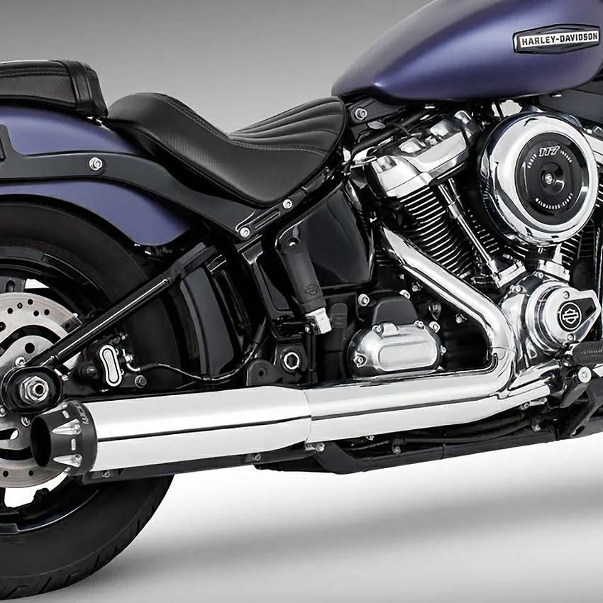 4インチ・スリップオンマフラー アメリカンアウトロー （クローム/コントラスト)