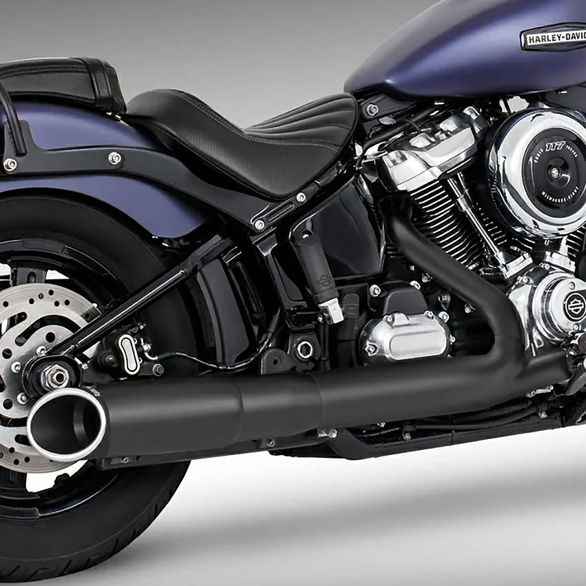 4.5インチ・2ステップ スリップオンマフラー スラッシュ (ブラック/コントラスト)