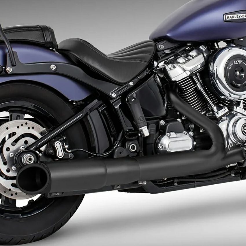 4.5インチ・2ステップ スリップオンマフラー スラッシュ (ブラック/ブラック)