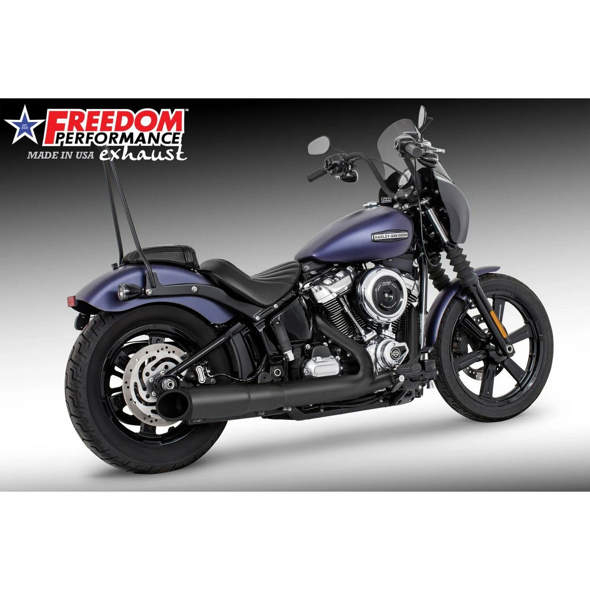 4.5インチ・2ステップ スリップオンマフラー スラッシュ (ブラック/ブラック)1