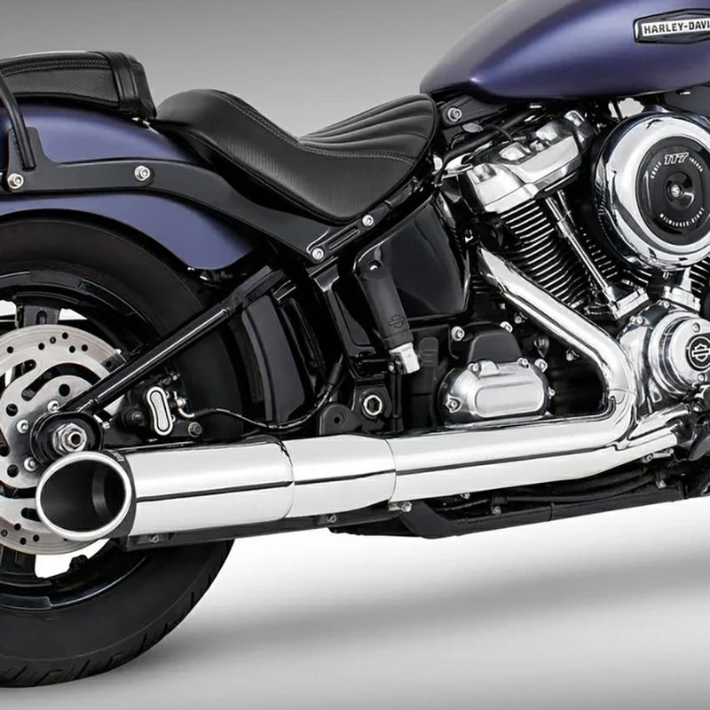 4.5インチ・2ステップ スリップオンマフラー スラッシュ (クローム/コントラスト)