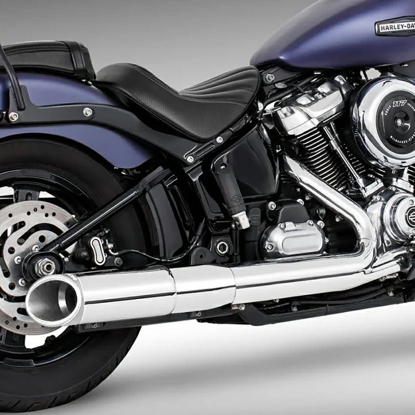 4.5インチ・2ステップ スリップオンマフラー スラッシュ (クローム/クローム)