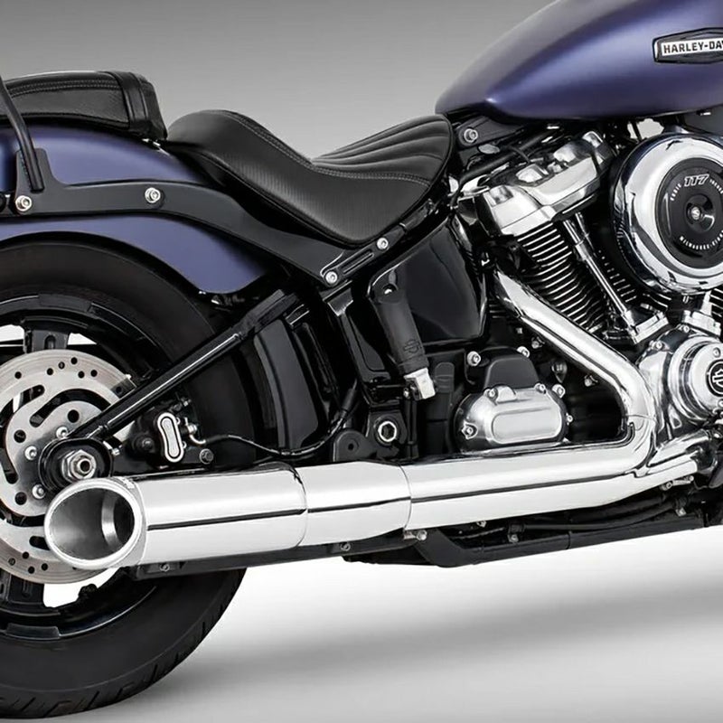 4.5インチ・2ステップ スリップオンマフラー スラッシュ (クローム/クローム)