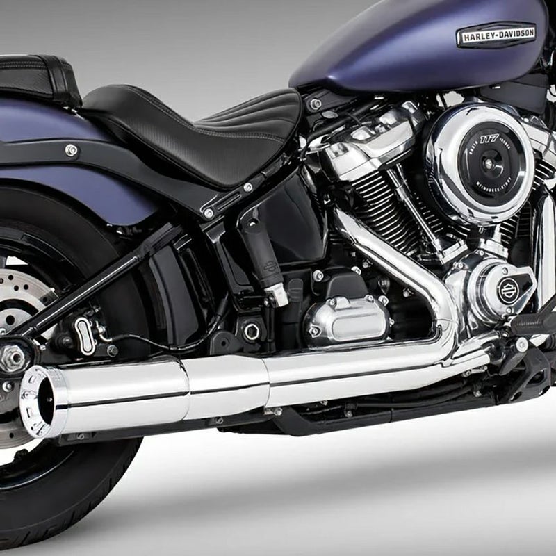 4.5インチ・2ステップ スリップオンマフラー ストレート (クローム/クローム)