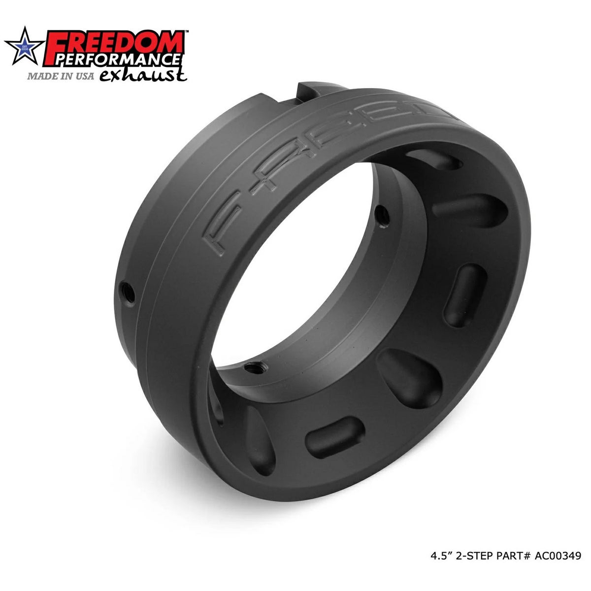 4.5インチ・2ステップ スリップオンマフラー ストレート (ブラック/ブラック)2