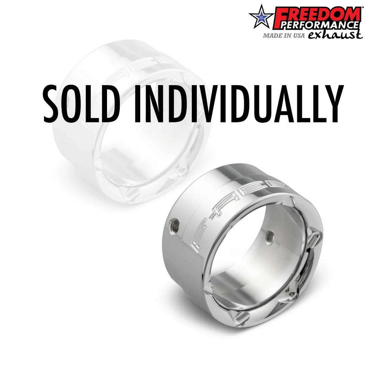 2.5インチ マフラー用 ストレートカット エンドキャップ クローム フリーダムパフォーマンス