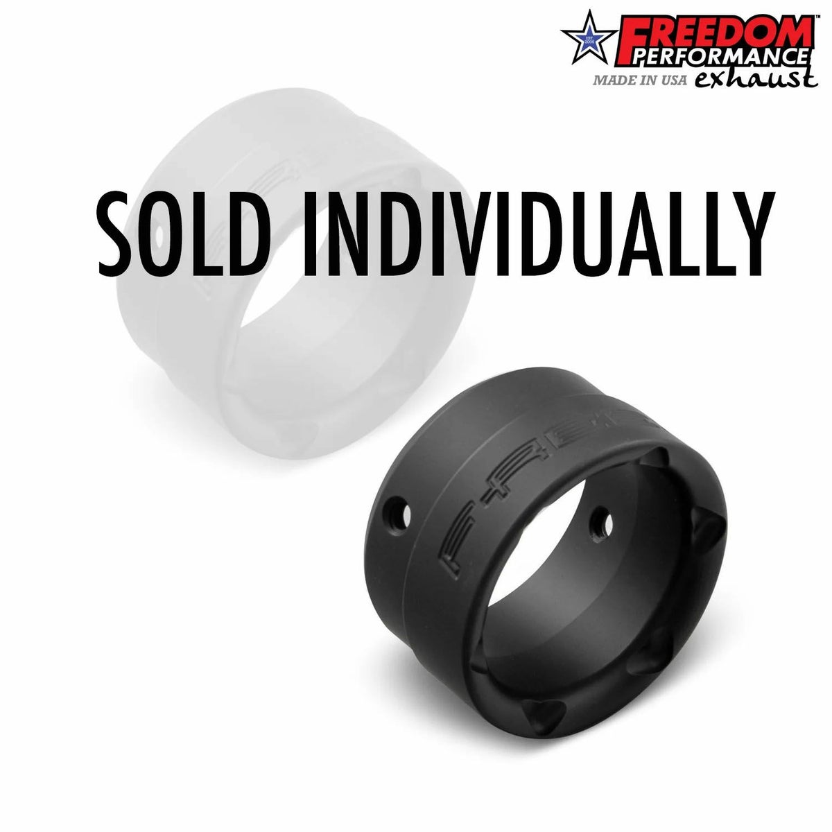 2.5インチ マフラー用 ストレートカット エンドキャップ ブラック フリーダムパフォーマンス
