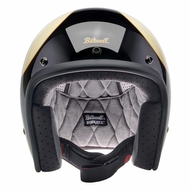 BILTWELL(ビルトウェル) BONANZA ジェットヘルメット ビンテージホワイト/ブラックスカロップ 2