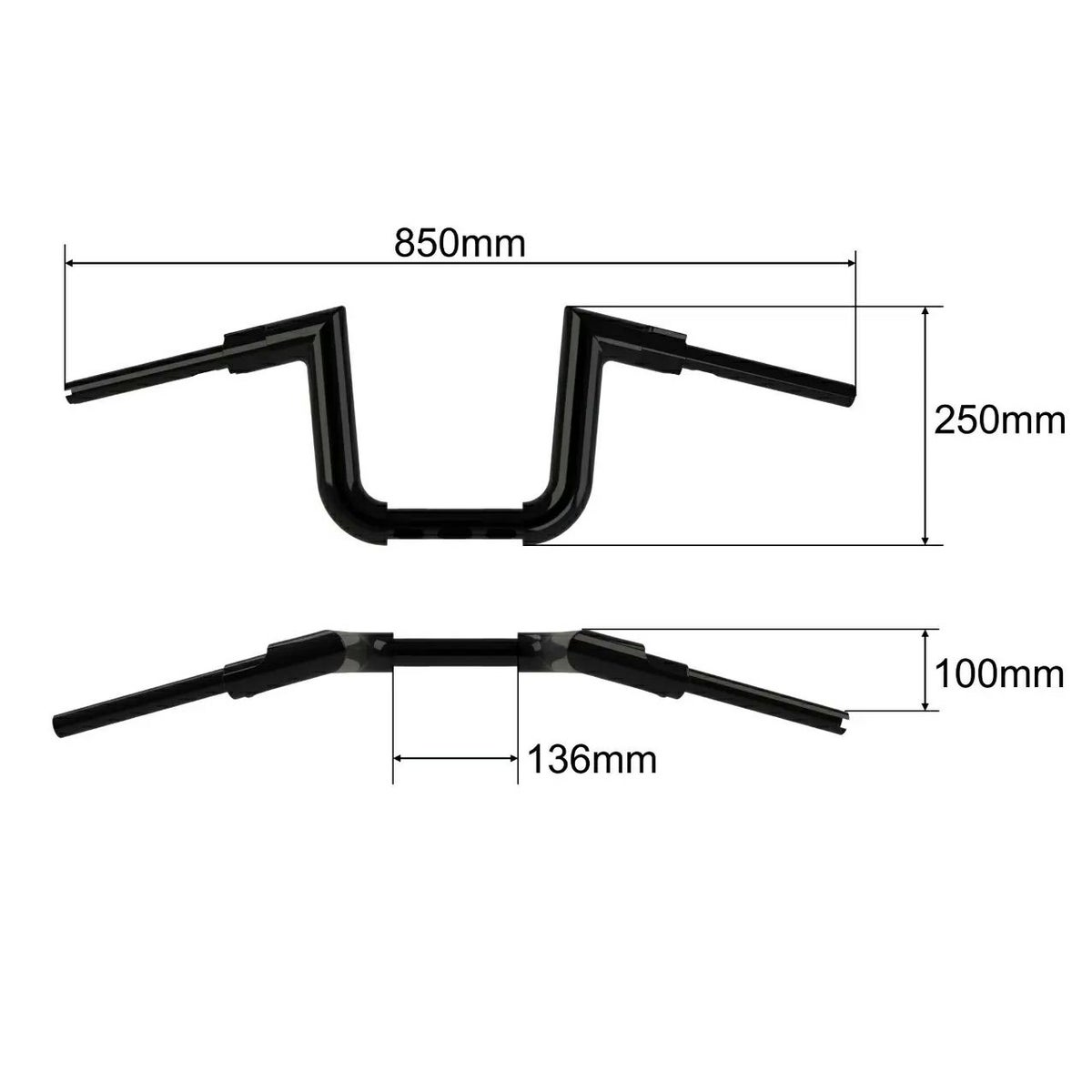 アトラス・ハンドルバー 25cm (マットブラック)1