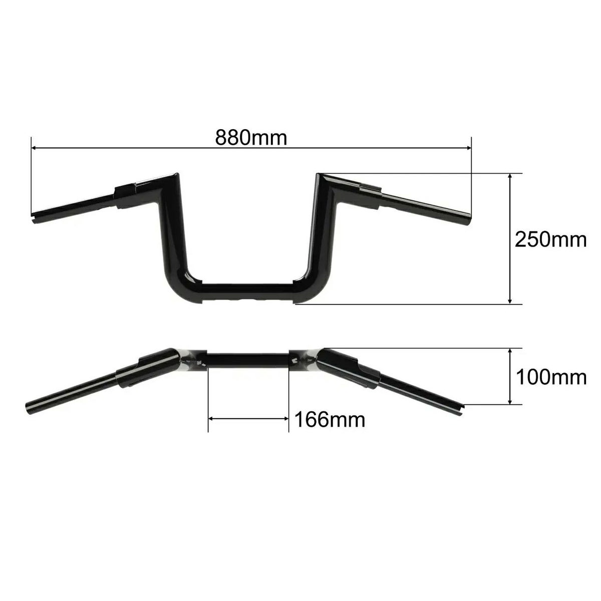 アトラスワイド・ハンドルバー 25cm (マットブラック)1