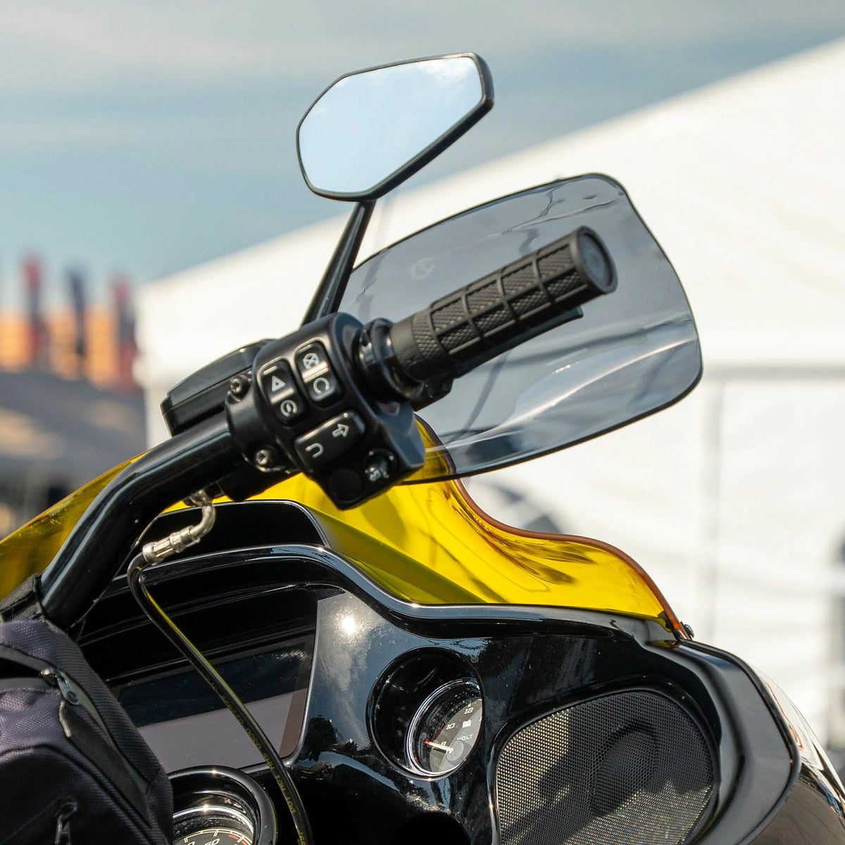 フレア・ハンドガード (ダークスモーク) ケーブルクラッチ車用2