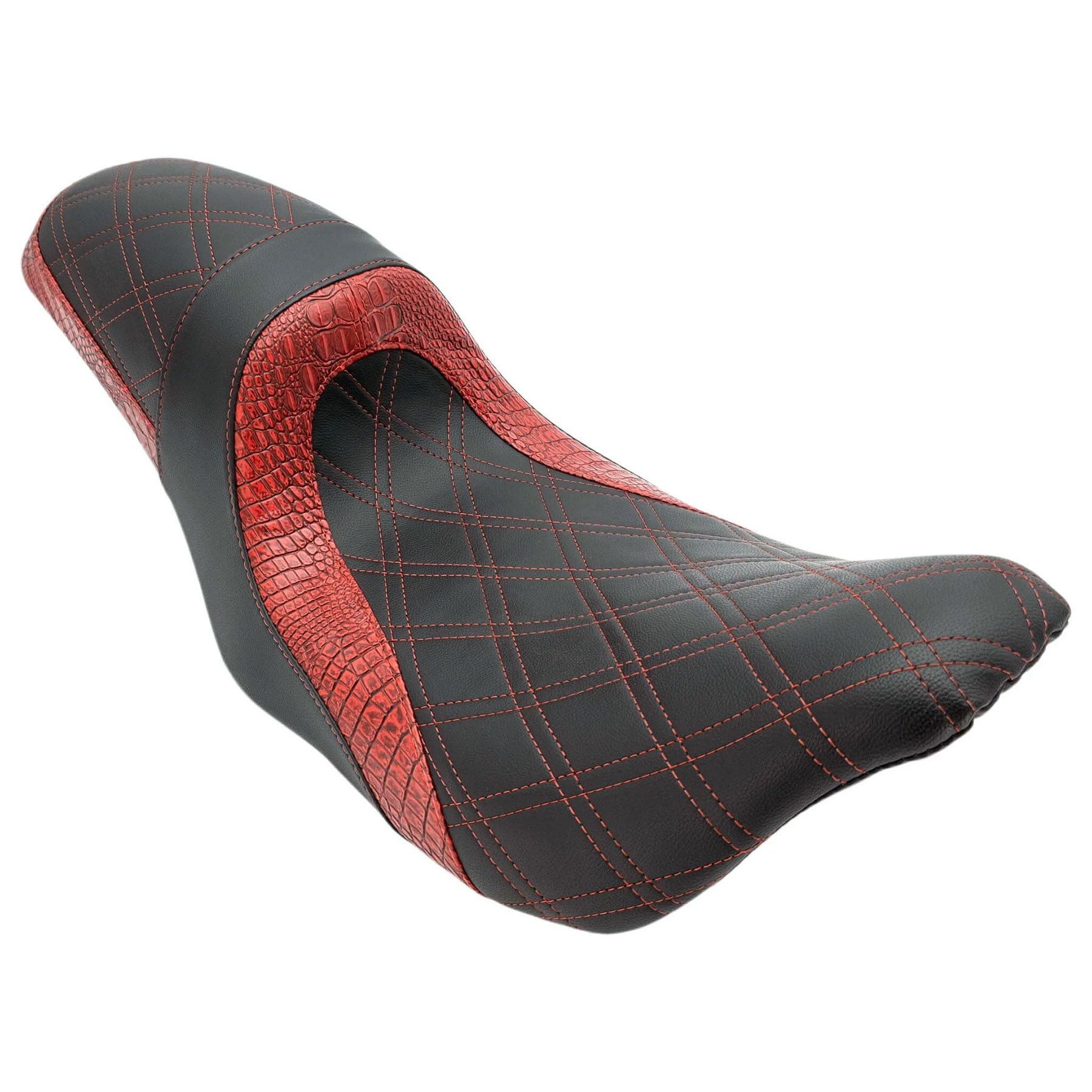 CMC ファストバック・ツーアップ レザーシート (アリゲーター/レッド