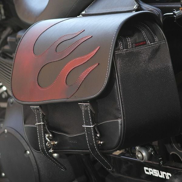 DEGNER NB-4FAV ナイロン製 ダブルサドルバッグ クラシックファイア-02